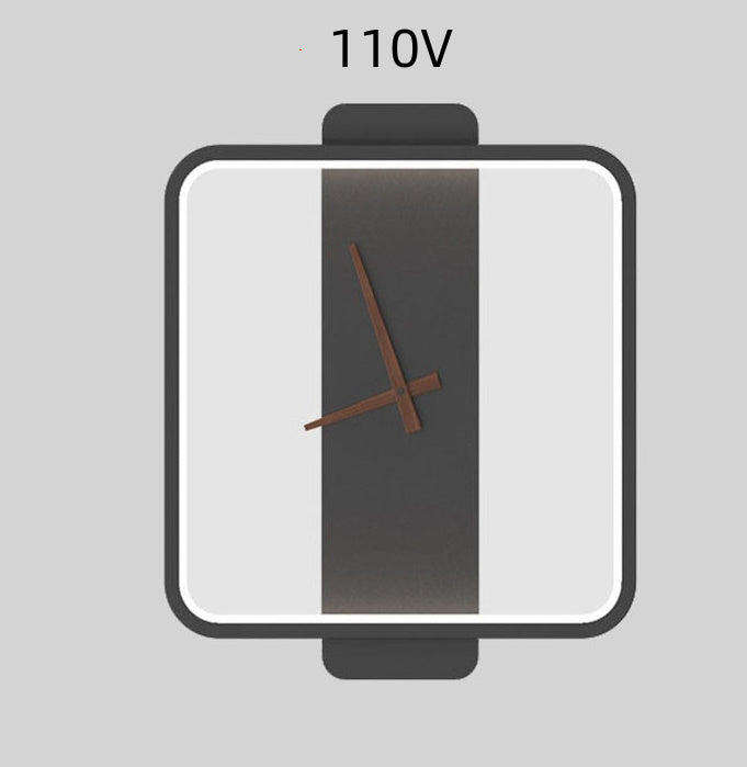 Nordic Wall Lamp with Bedside Clock