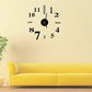 DIY 3D Acrylic Mirror Wall Clock
